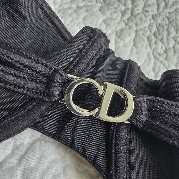 Christian Dior Strapless Front Buckle Bikini Top CD Clasp - Picture 5 of 14